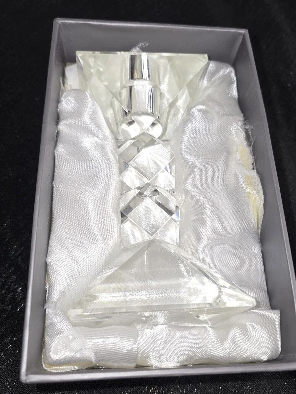 Oleg Cassini Crystal Candlestick Holder